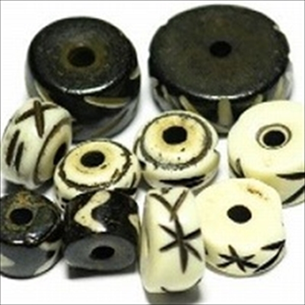 08-004| TOKO-BEADS | Indian bone beads