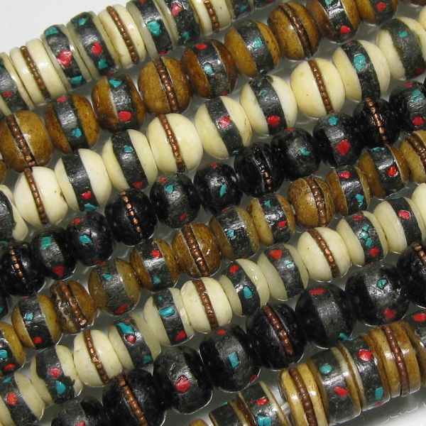 08-010| TOKO-BEADS | Tibetan bone beads