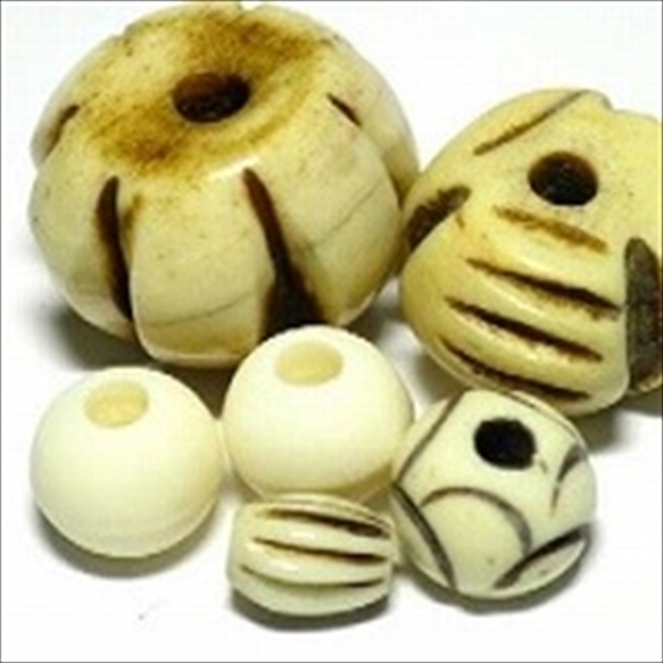 08-011| TOKO-BEADS | Indian bone beads