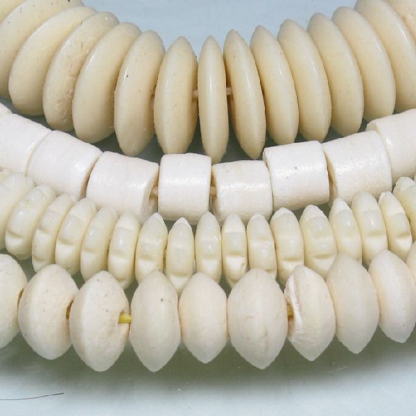 08-018| TOKO-BEADS | Disc-shaped bone beads