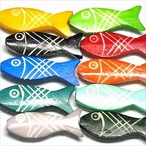 08-024| TOKO-BEADS | Fish motif bone beads A