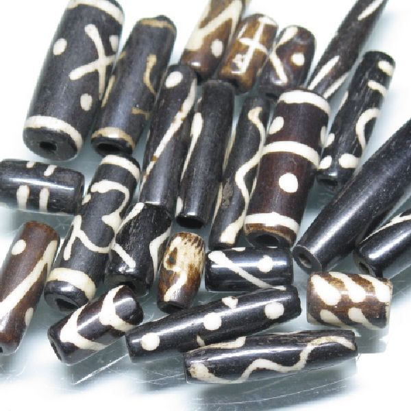 08-045| TOKO-BEADS | Tube type bone beads from Java & India