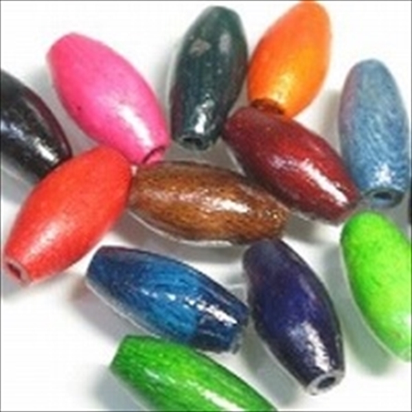 09-001| TOKO-BEADS | Barrel type wood beads