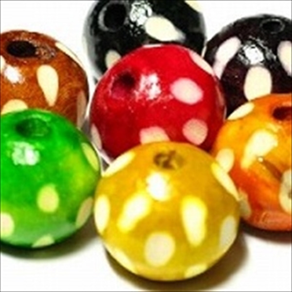 09-010| TOKO-BEADS | Carved wood beads