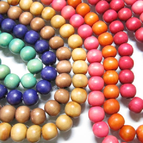 09-017| TOKO-BEADS | Colored wood beads(Large)