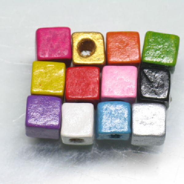 09-020| TOKO-BEADS | Dice type wood beads