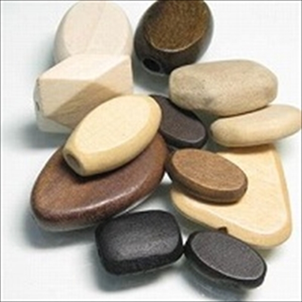09-061| TOKO-BEADS | Flat wood beads