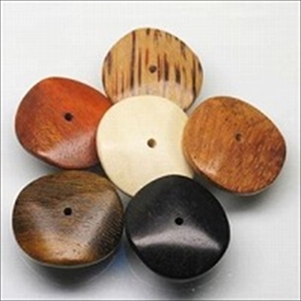 09-070| TOKO-BEADS | Waxed wood beads