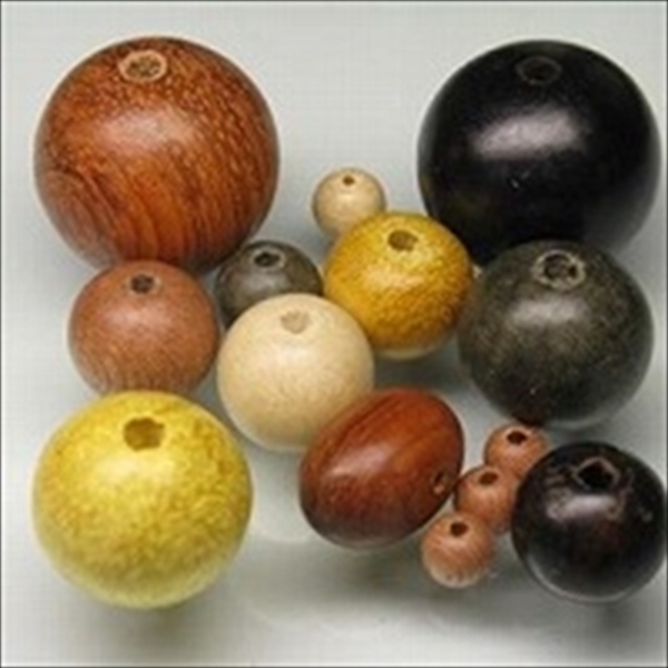09-071| TOKO-BEADS | Waxed wood beads