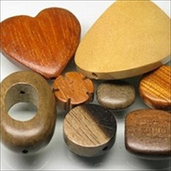 09-073| TOKO-BEADS | Waxed wood beads