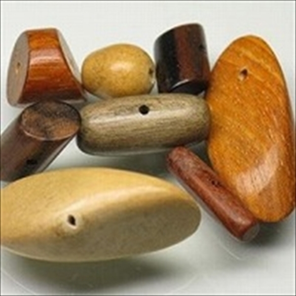 09-074| TOKO-BEADS | Waxed wood beads