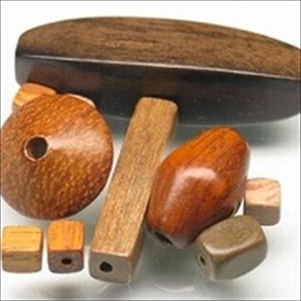 09-076| TOKO-BEADS | Waxed wood beads