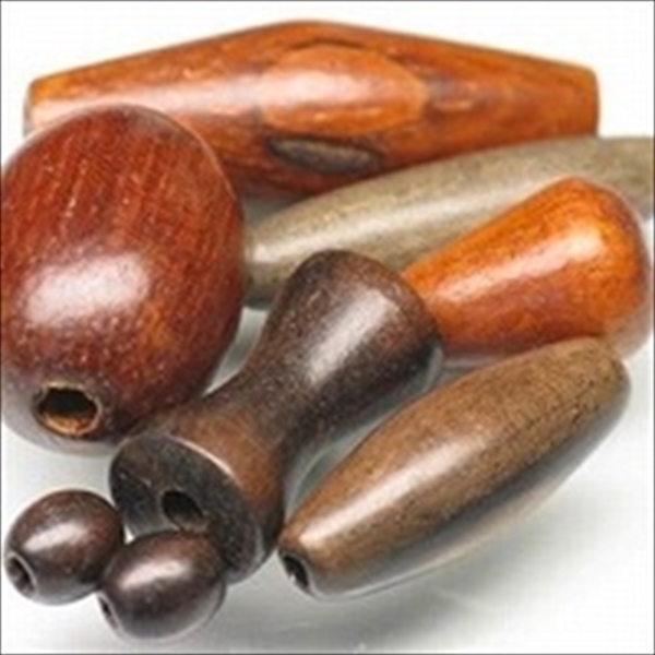 09-078| TOKO-BEADS | Waxed wood beads