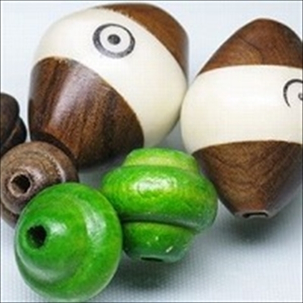 09-080| TOKO-BEADS | bone and wood beads