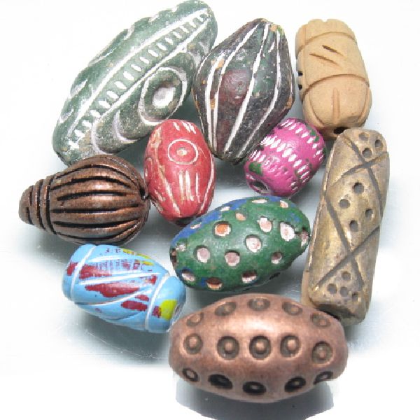 10-007| TOKO-BEADS | Indian Clay Beads