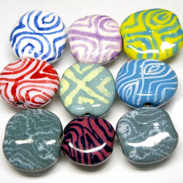 10-020| TOKO-BEADS | Kenyan ceramic beads (Size:L)