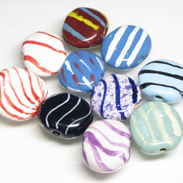 10-034| TOKO-BEADS | Kenyan ceramic beads (Size:L)