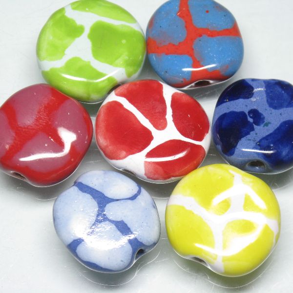 10-036| TOKO-BEADS | Kenyan ceramic beads (Size:L)