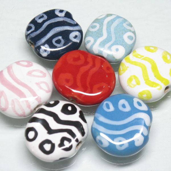 10-038| TOKO-BEADS | Kenyan ceramic beads (Size:L)