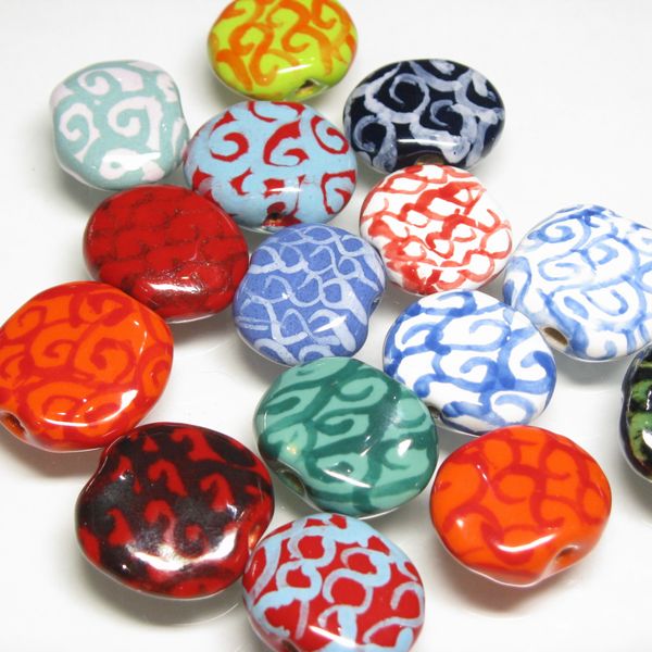 10-039| TOKO-BEADS | Kenyan ceramic beads (Size:L)