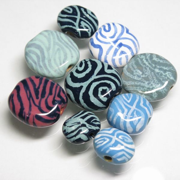 10-120| TOKO-BEADS | Kenyan ceramic beads (Size:M-S)