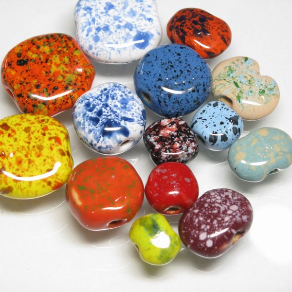 10-137| TOKO-BEADS | Kenyan ceramic beads (Size:M-S)