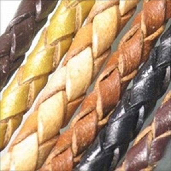 15-004| TOKO-BEADS | Knitted leather cord 1m