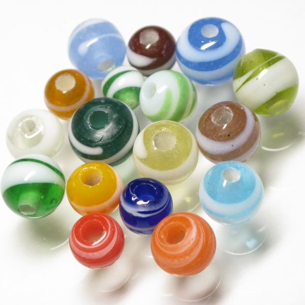 01-031|トコ・ビーズ | ストライプ柄ガラスビーズ