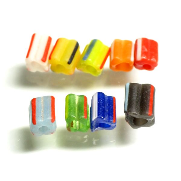 01-034|トコ・ビーズ | 角型ストライプとんぼ玉