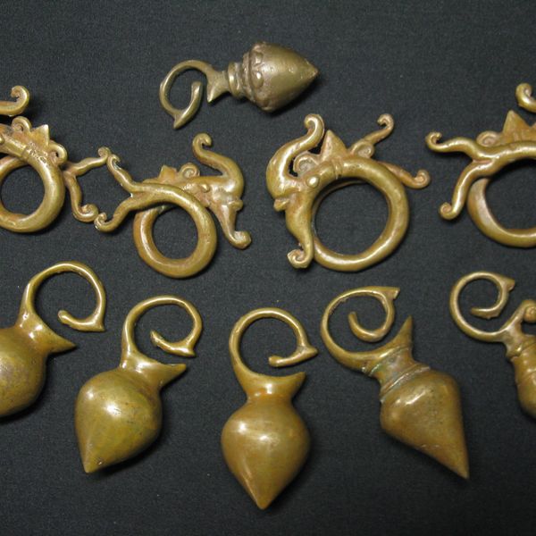 Traditional earring of the Dayak people of Borneo (Kalimantan).
